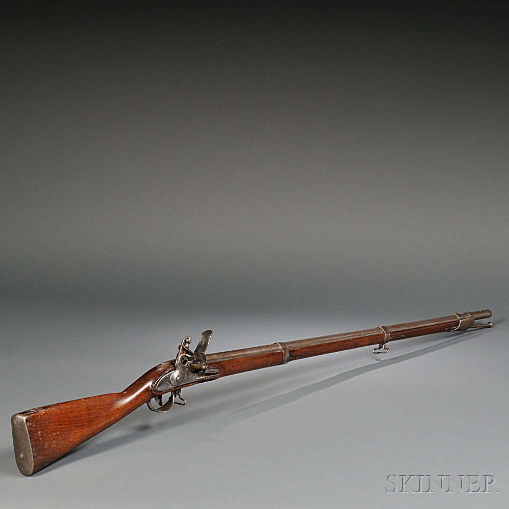 Appraisal: Model Flintlock Musket c early th century walnut stock with