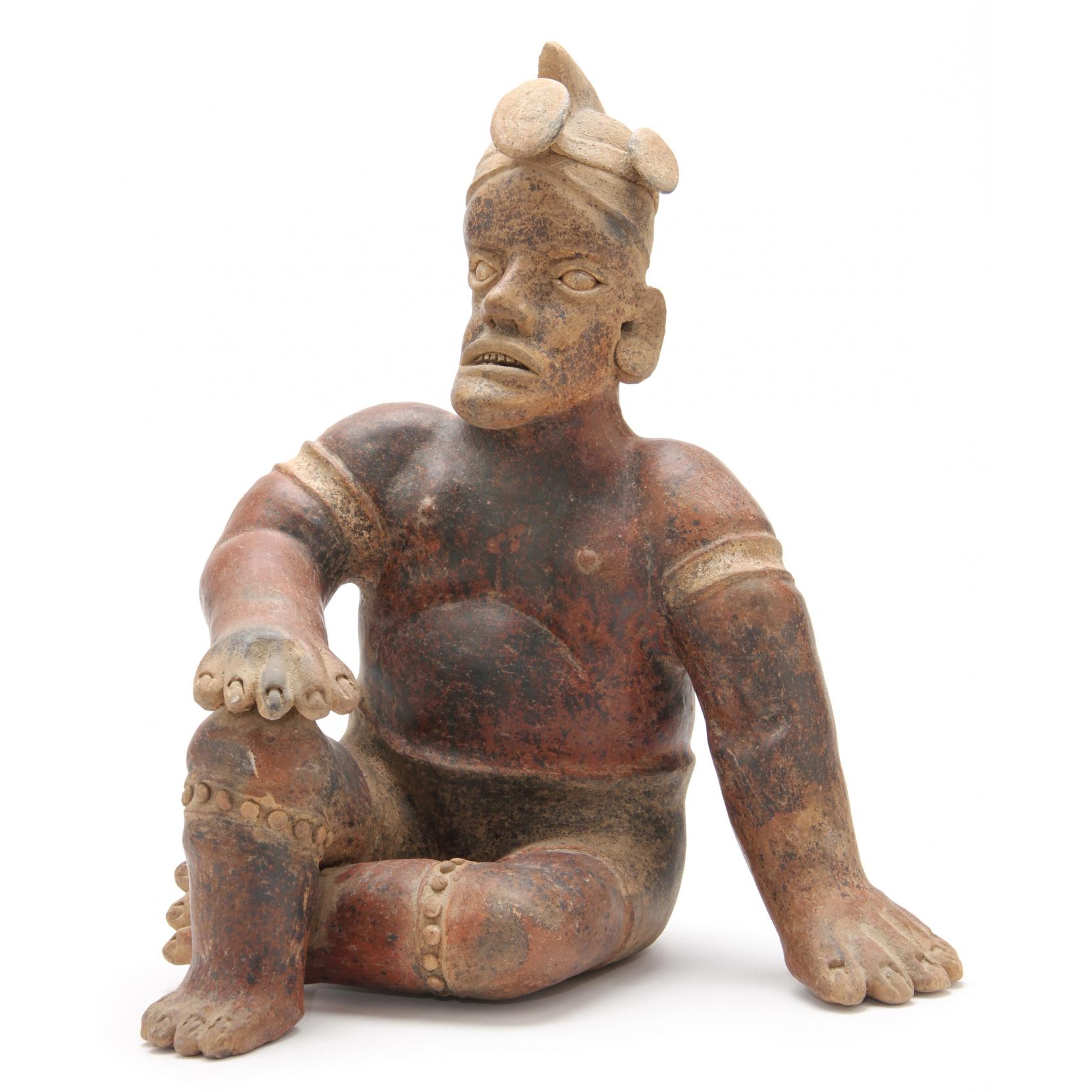 Appraisal: Large and Important Pre-Columbian Jalisco Seated Figure Western Mexico Protoclassic