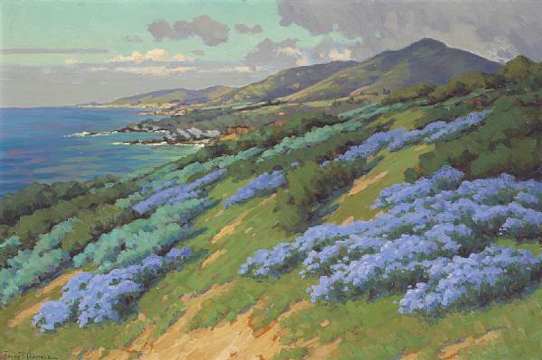 Appraisal: John Marshall Gamble - Wild Heliotrope near Laguna Beach signed