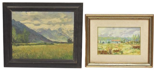 Appraisal: lot of Framed Italian school landscape paintings comprising oil on