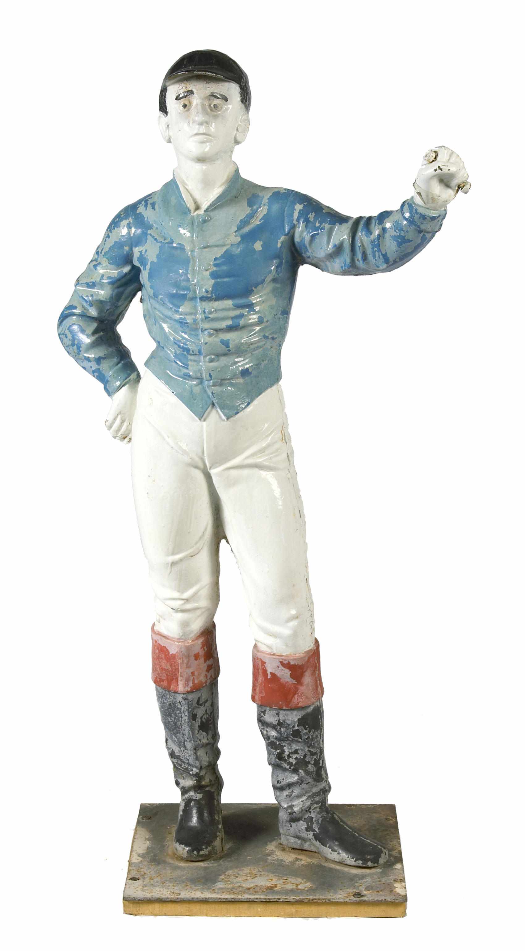 Appraisal: Property of various owners A paint decorated iron figure of