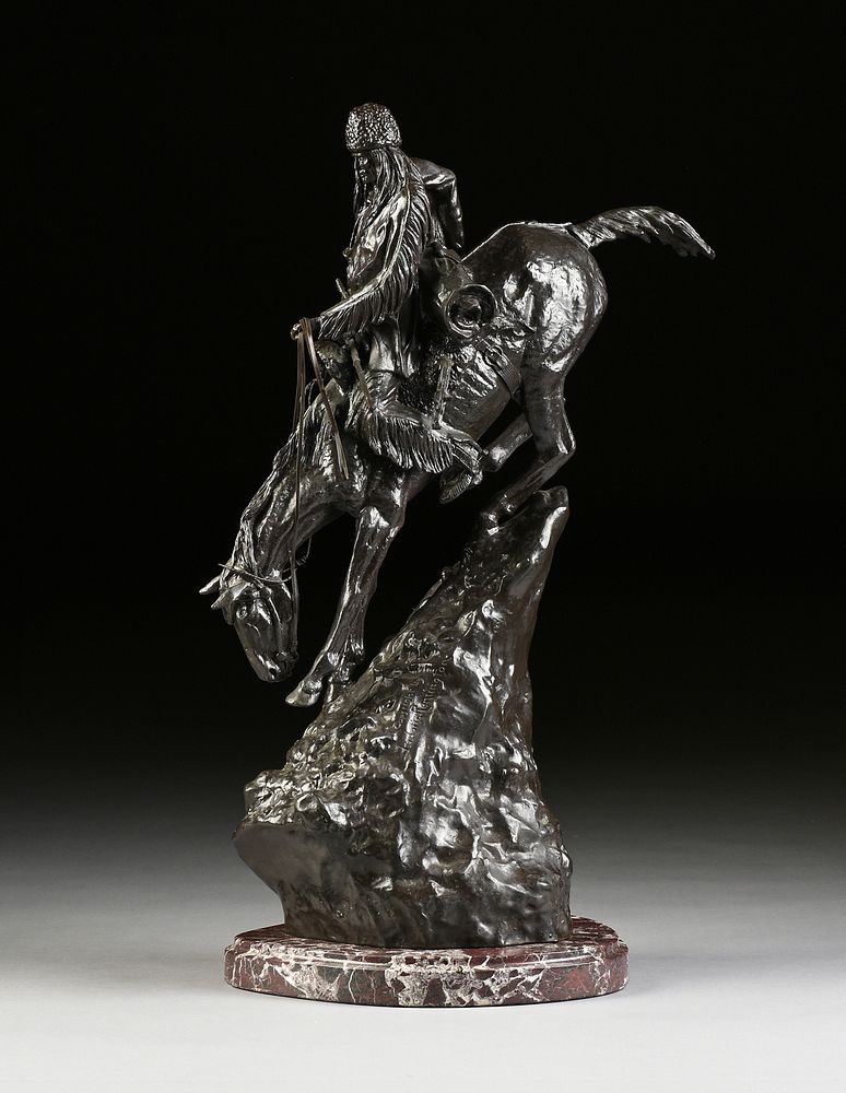 Appraisal: after FREDERIC REMINGTON American - A BRONZE SCULPTURE The Mountain