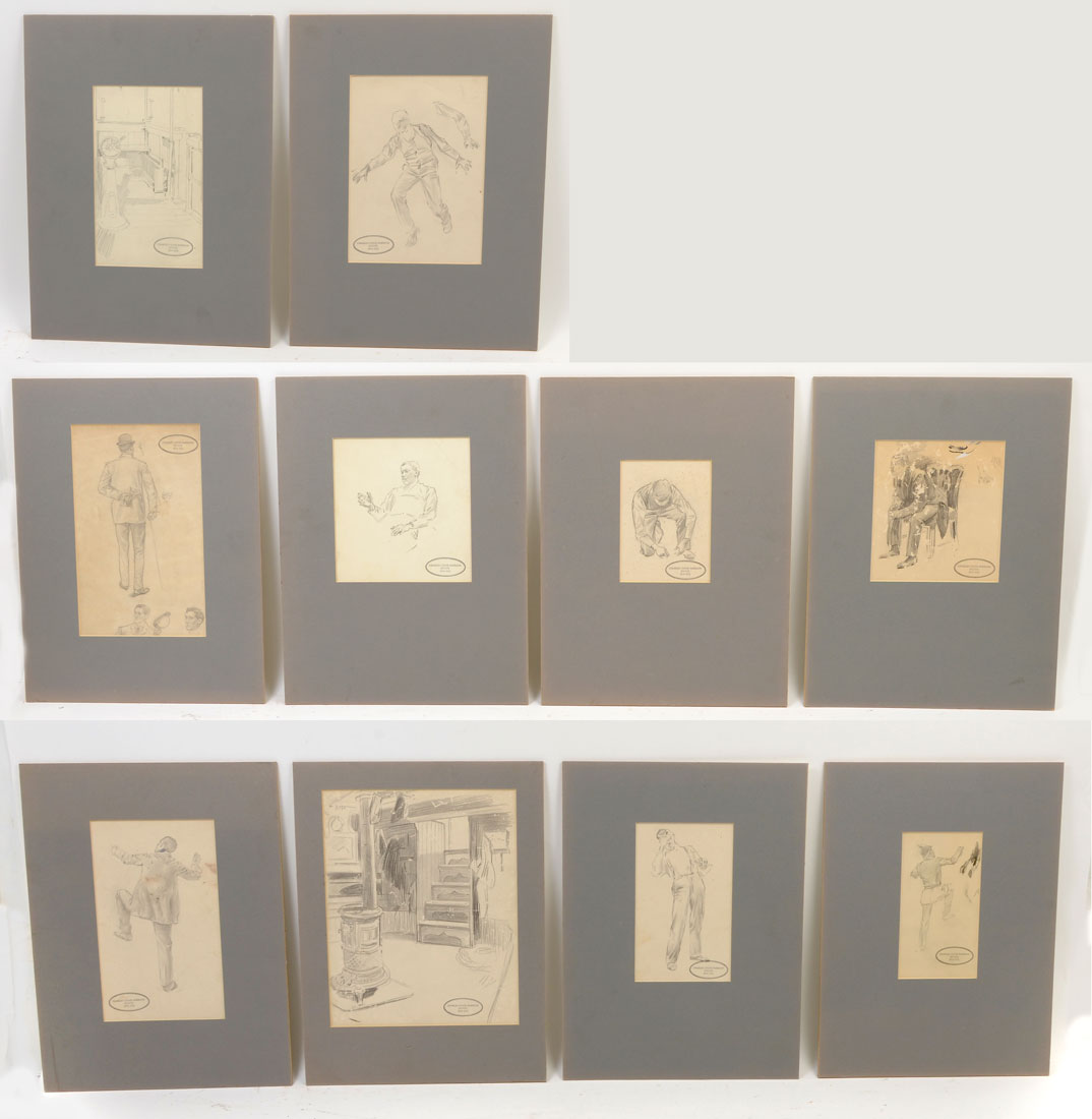 Appraisal: COLLECTION OF PENCIL DRAWINGS FROM THE CHARLES CHASE EMERSON ESTATE