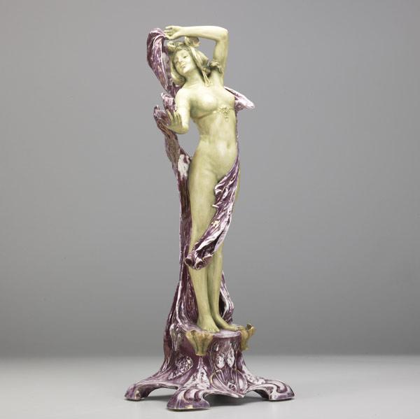 Appraisal: RIESSNER STELLMACHER KESSELAmphora porcelain nude figurineA couple of tight linesMADE