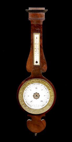 Appraisal: Good Napoleon III Brass-Mounted Mahogany Barometer third quarter th century