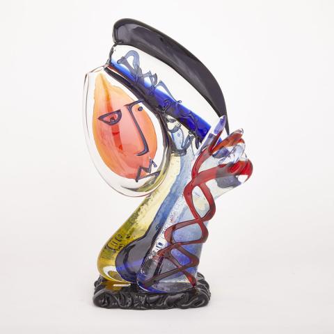 Appraisal: Mario Badioli b Murano Glass Sculpture Il Pensatore height cm