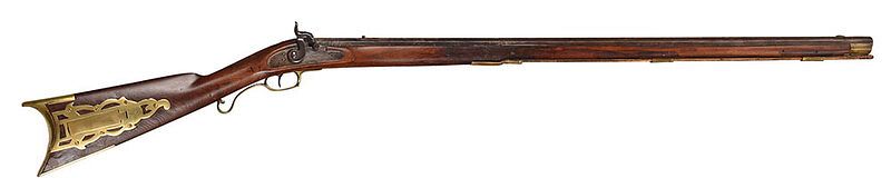 Appraisal: Kentucky Long Rifle mid th century possibly Virginia walnut stock