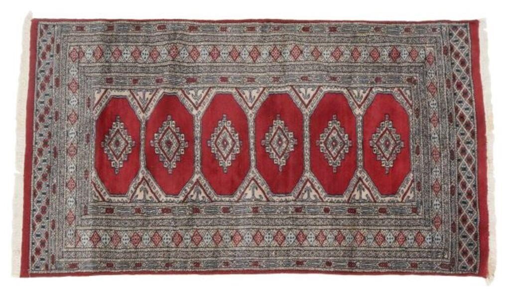 Appraisal: Hand-tied Bokhara runner Pakistan approx 'l ' w Please Note