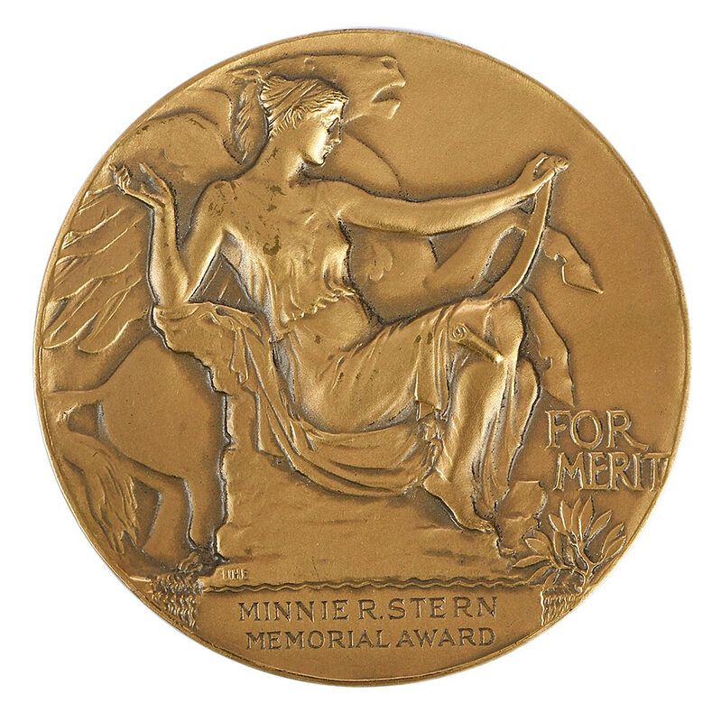 Appraisal: John R Grabach's Audubon Medal bronze with Athena and a