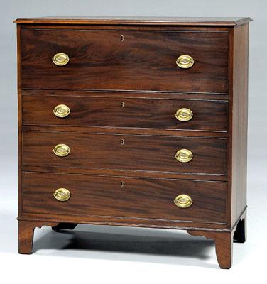 Appraisal: Virginia Federal butler s chest figured mahogany mahogany veneers yellow