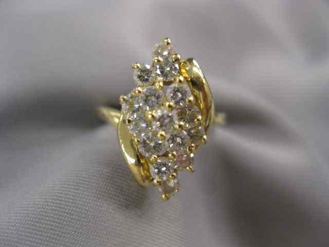 Appraisal: Diamond Ring round diamonds totaling carat in k yellow gold