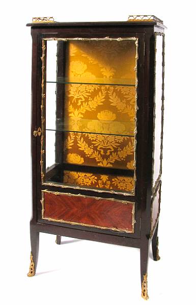 Appraisal: A Louis XV style vitrine cabinet height ft in width