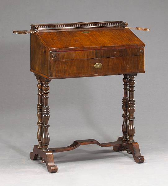 Appraisal: A Continental Renaissance Revival mahogany desk mid th century height