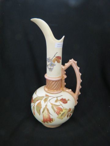 Appraisal: R W Handpainted Porcelain Ewer morning glory decoration excellent