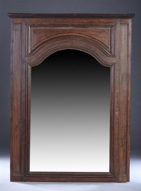 Appraisal: FRENCH OAK BOISERIE MIRROR PANEL th century with replaced plate