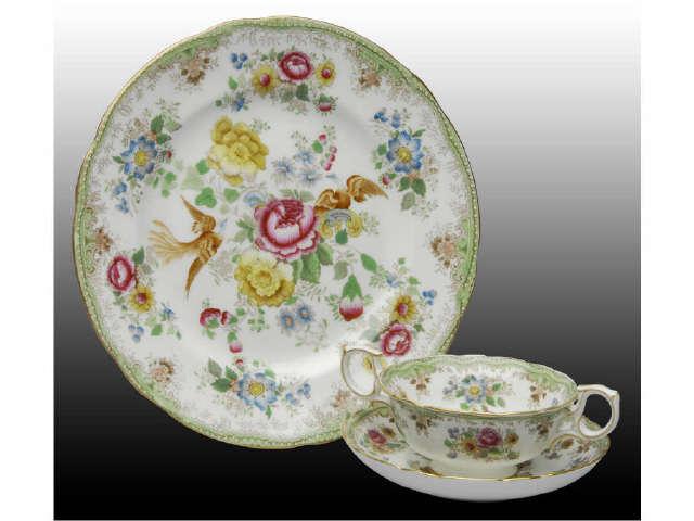 Appraisal: English China Set Description Not all pictured Twelve plates with