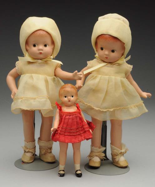 Appraisal: Lot Of Patsy Family Dolls All composition dolls by Effanbee