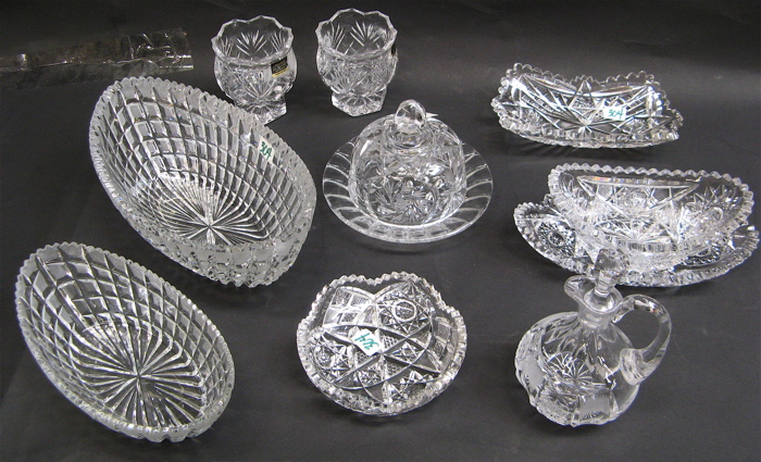 Appraisal: TEN PIECES OF AMERICAN AND CONTINENTAL CRYSTAL Four are American