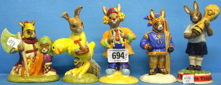 Appraisal: Royal Doulton Bunnykins Figures Winter Lapland DB Winters Trophy DB