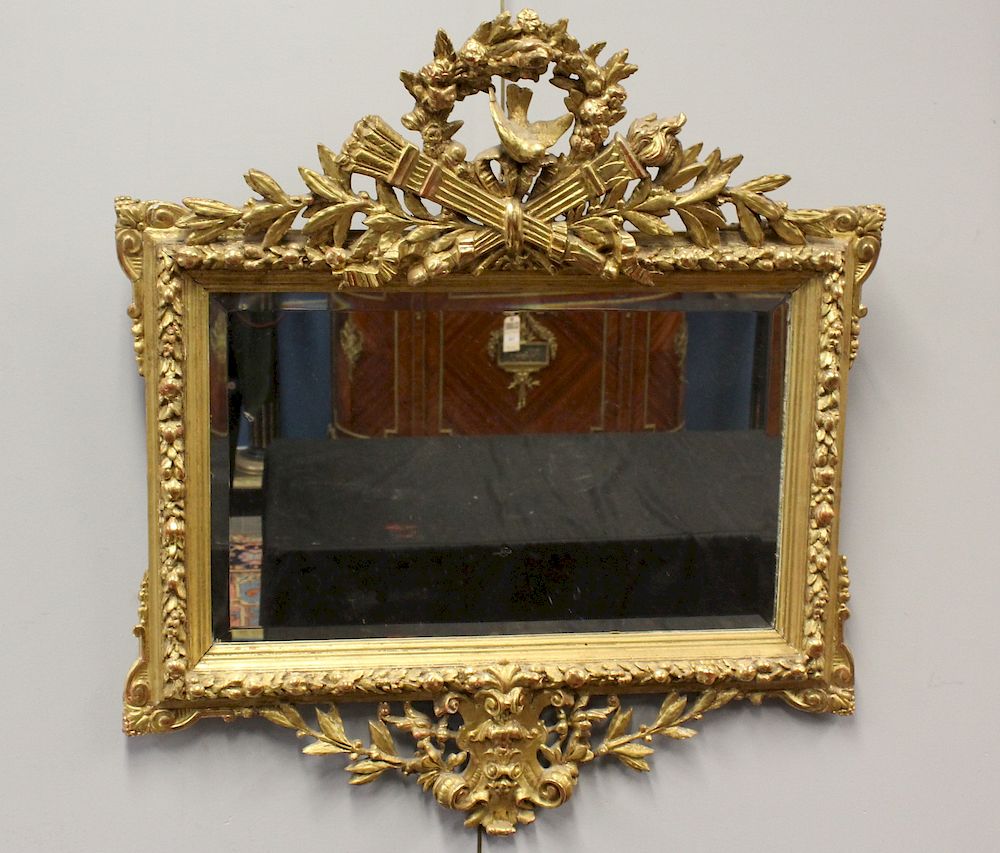 Appraisal: Fine Quality and Highly Carved Giltwood Mirror Great looking mirror