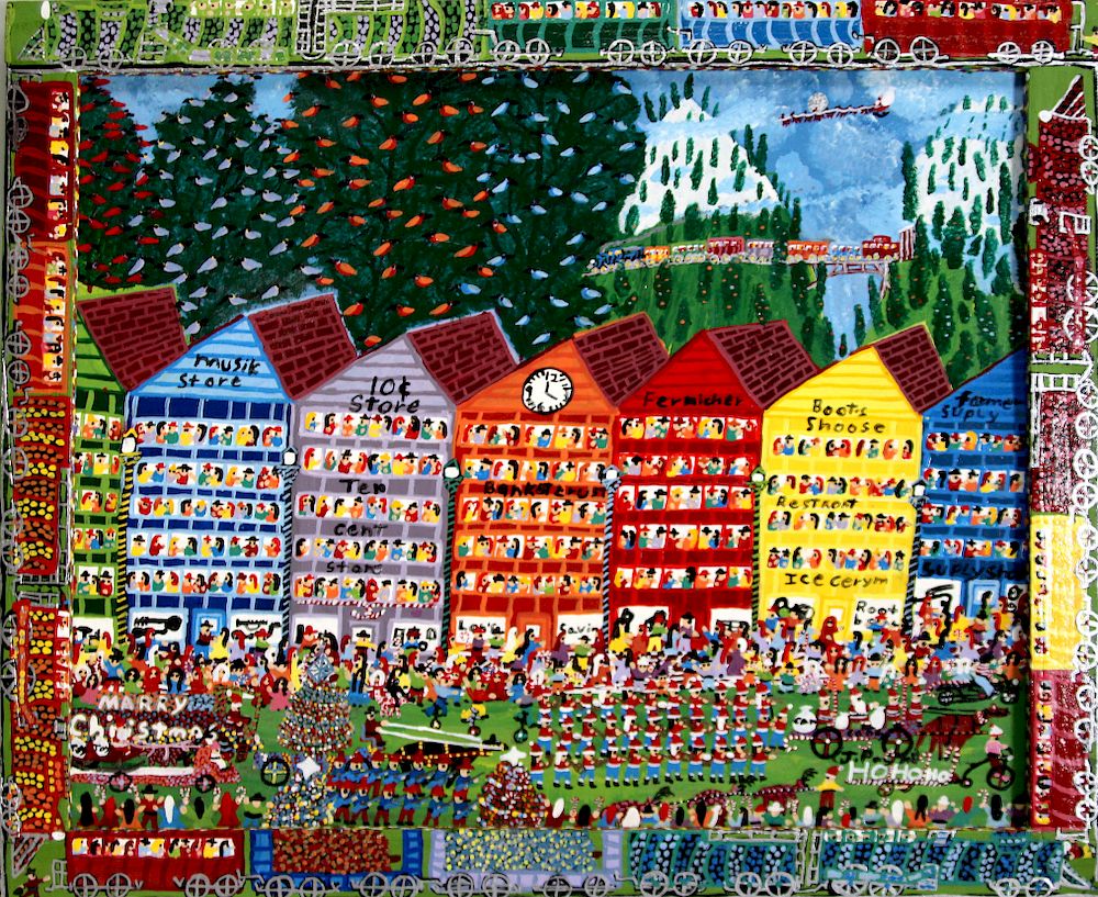 Appraisal: Outsider Art Jeff Payne Christmas Parade Payne Jeff b Christmas