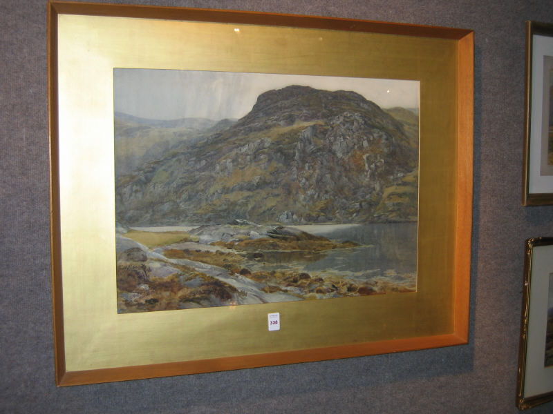 Appraisal: C B PHILLIP SCOTTISH Mountain landscape with lake watercolor on