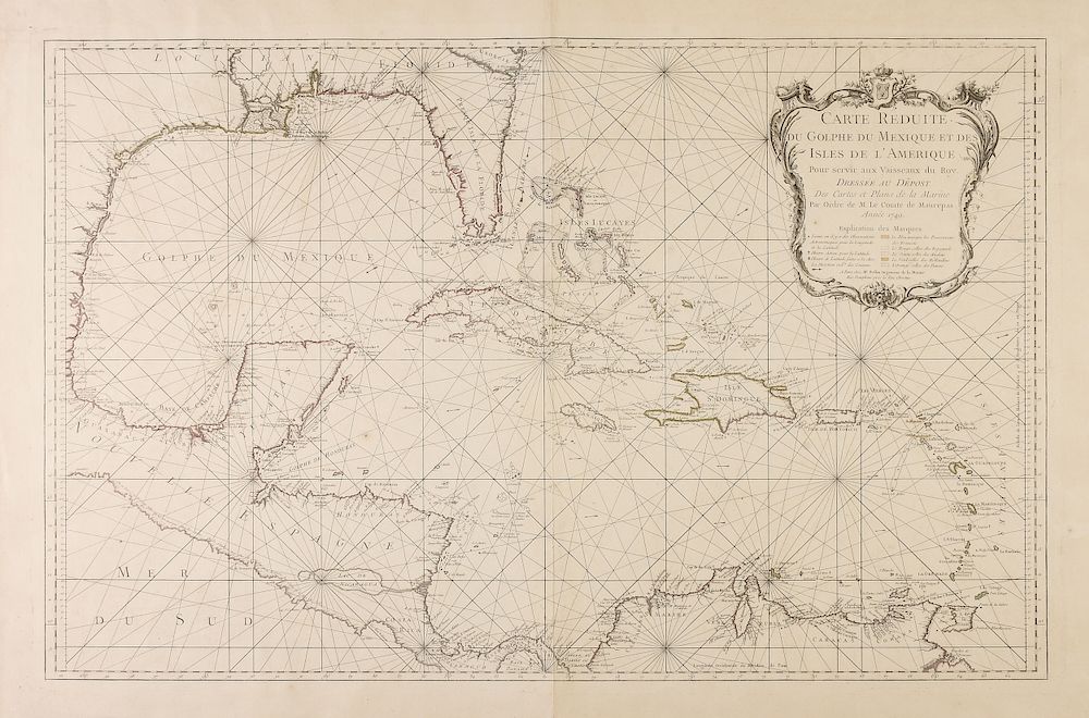 Appraisal: AN ANTIQUE MAP Carte Reduite du Golphe du Mexique et