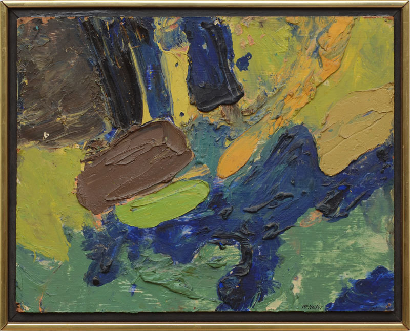 Appraisal: GEORGE MCNEIL - TORRENT Oil on masonite signed 'McNeil' and