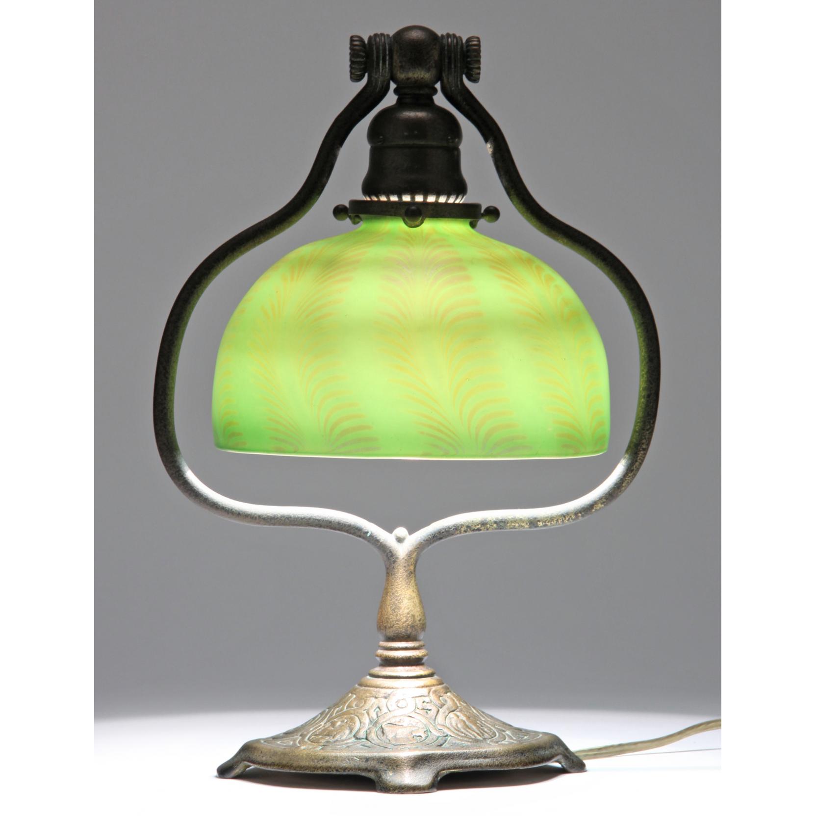 Appraisal: Tiffany Studios Zodiac Desk Lamp circa cast and patinated bronze