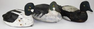 Appraisal: Lake Champlain carved wooden duck decoys one signed Fortin- probably