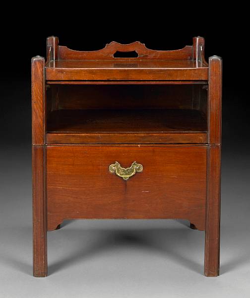 Appraisal: A George III mahogany bedside cupboard fourth quarter th century