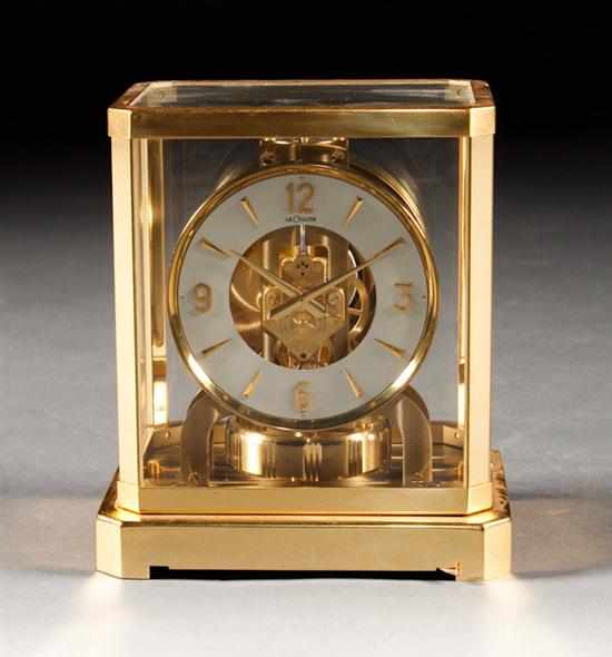 Appraisal: LeCoultre Atmos clock th century in H in W Estimate