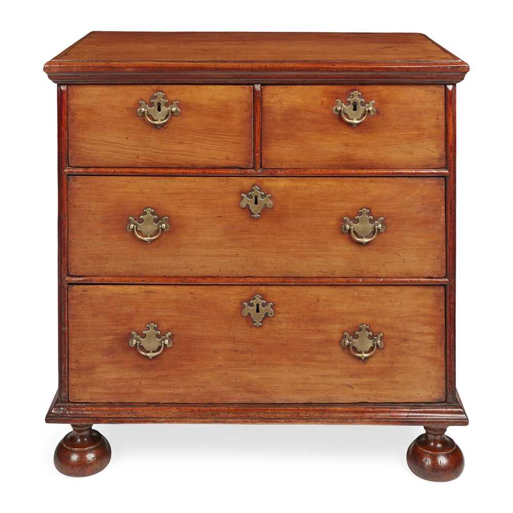 Appraisal: GEORGE I CEDARWOOD CHEST OF DRAWERS EARLY TH CENTURY the