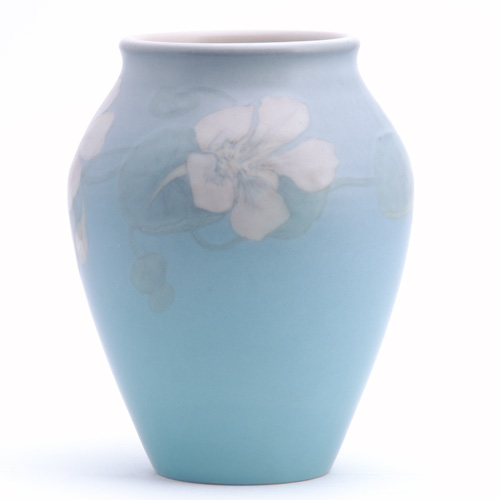 Appraisal: ROOKWOOD Vellum vase painted by Ed Diers with light pink