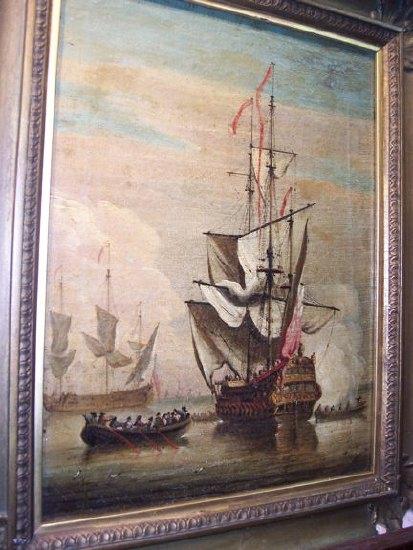 Appraisal: th Century English School Ship of the Line oil on