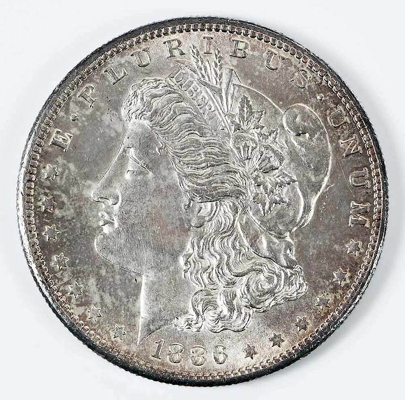 Appraisal: -S Morgan Dollar scarce as a higher grade example Provenance