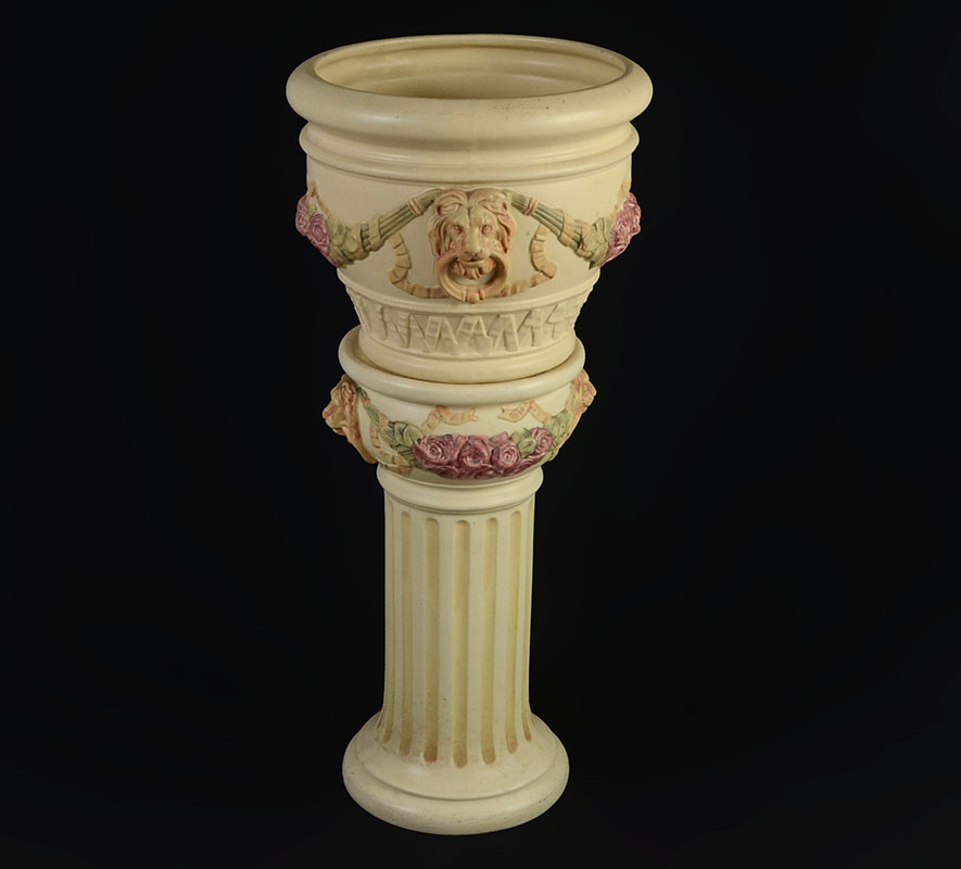 Appraisal: WELLER POTTERY JARDINERE AND PEDESTAL Matched set jardiniere and pedestal