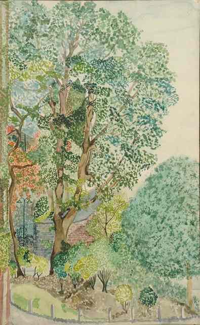 Appraisal: Pamela M Spencer British - Trees Hampstead initialled titled verso