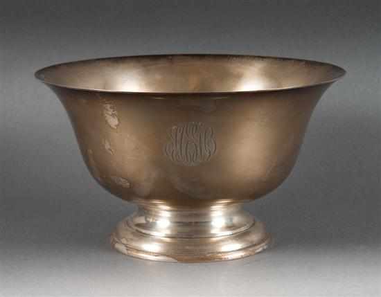 Appraisal: American sterling silver Revere style bowl Stieff Baltimore dated pattern