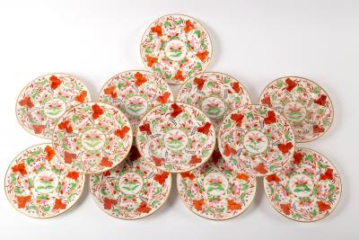 Appraisal: A set of twelve English porcelain dessert plates circa probably