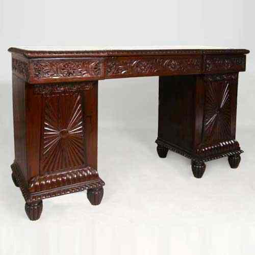 Appraisal: An Anglo Indian William IV Rosewood Pedestal Sideboard circa having