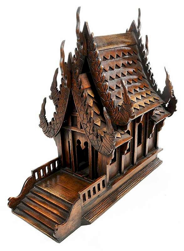 Appraisal: Thai Spirit House th century temple form with steps and