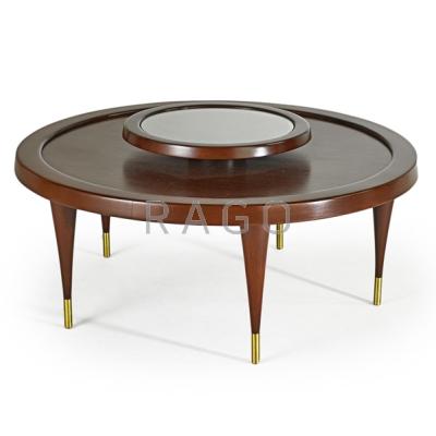 Appraisal: STYLE OF PAUL LASZLO Coffee table USA s Stained and