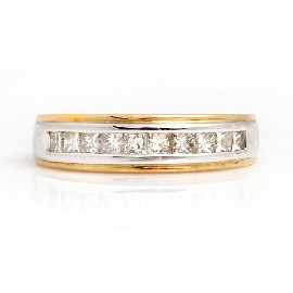 Appraisal: An ct gold ten princess cut diamond set ring estimated