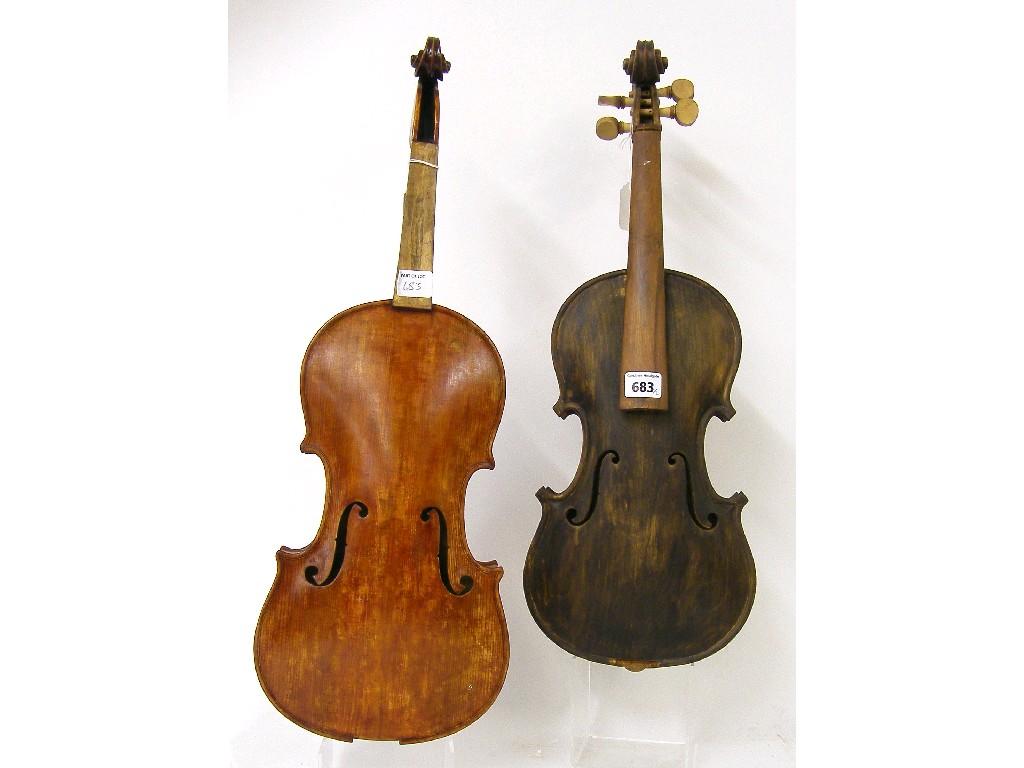 Appraisal: Contemporary eccentric violin labelled Violon fait main de Philippe Sarradet