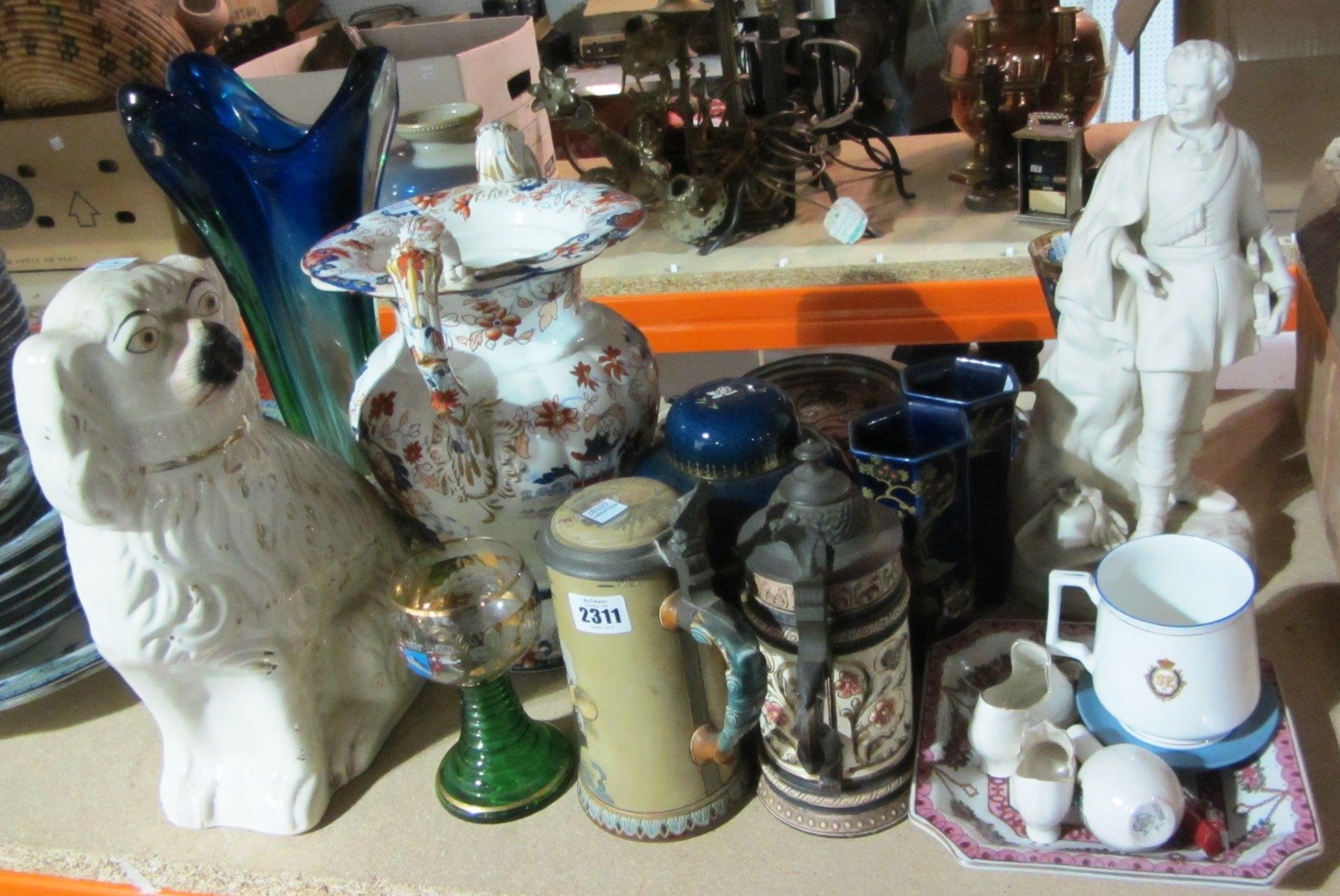 Appraisal: A quantity of ceramics including a Staffordshire dog a Studio