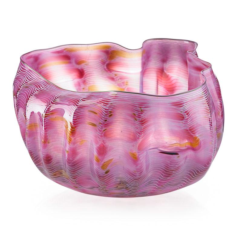 Appraisal: DALE CHIHULY Seaform DALE CHIHULY b Pink Seaform with chartreuse