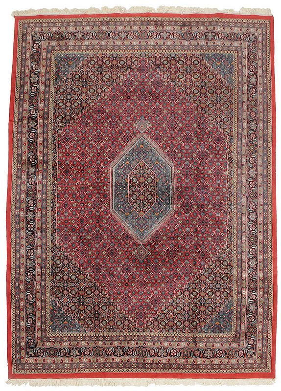 Appraisal: Persian Carpet mid late th century diamond medallion and overall