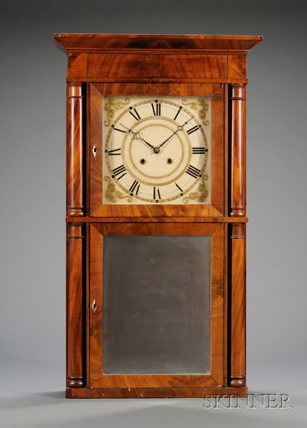 Appraisal: Mahogany Shelf Clock by Silas B Terry Plymouth Connecticut circa