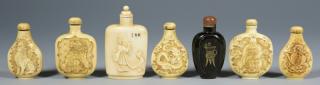 Appraisal: Asian Snuff Bottles Lot of seven Asian snuff bottles including